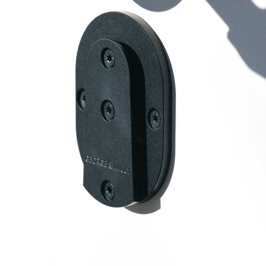 close up of black table bracket