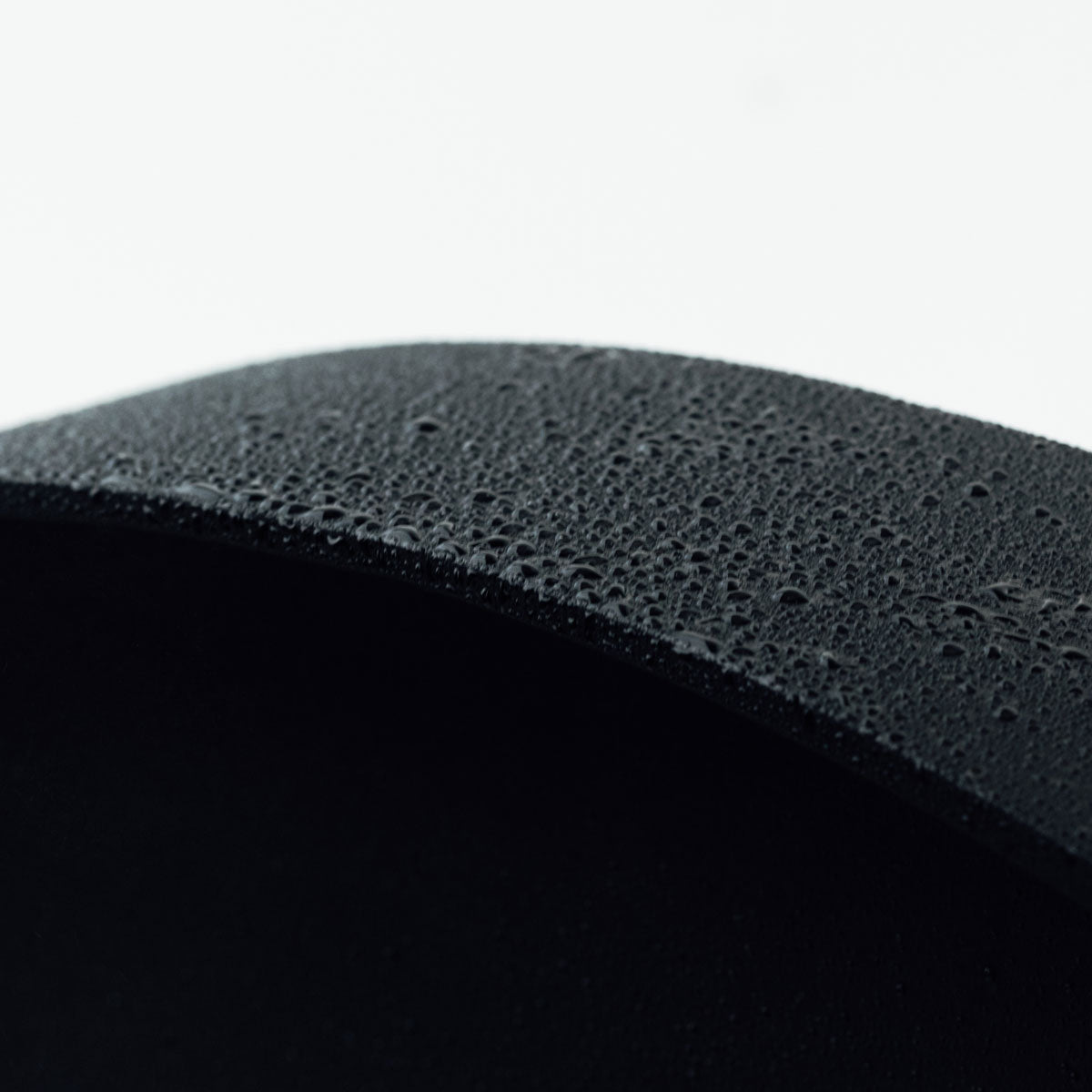 close up of the width thickness of the half round wall sign