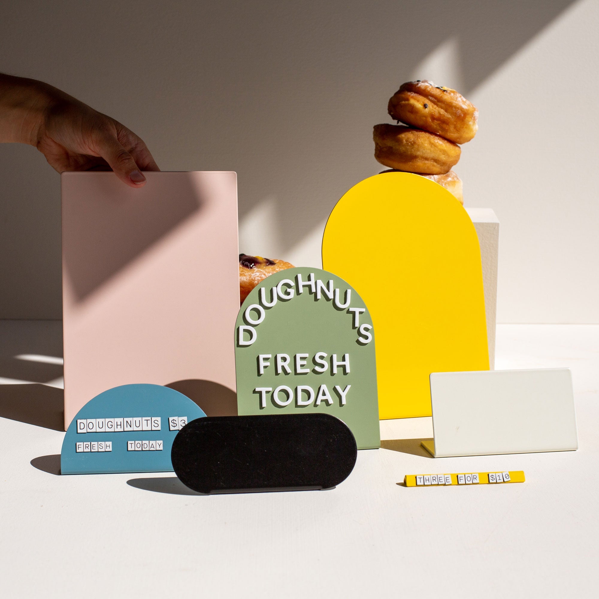 Tabletop Menu Displays - George and Willy