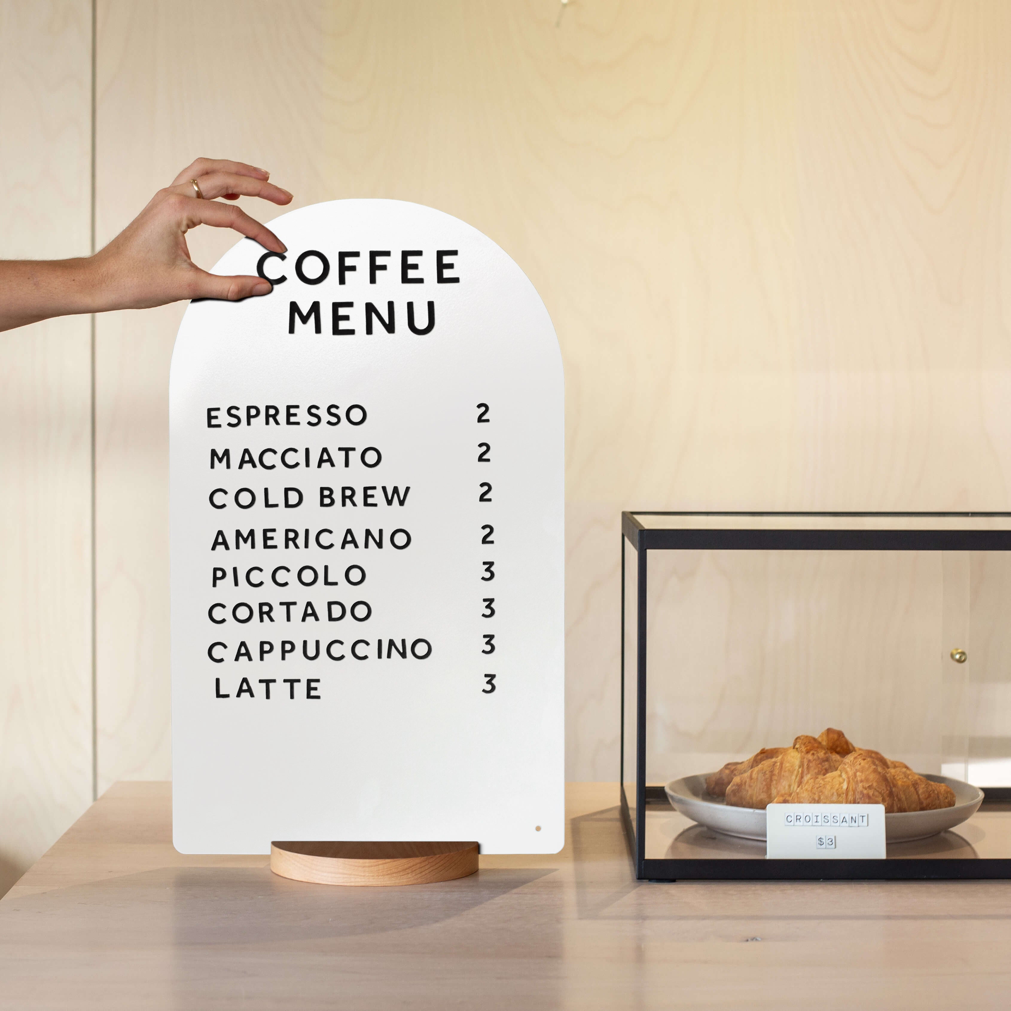 customisable counter sign display