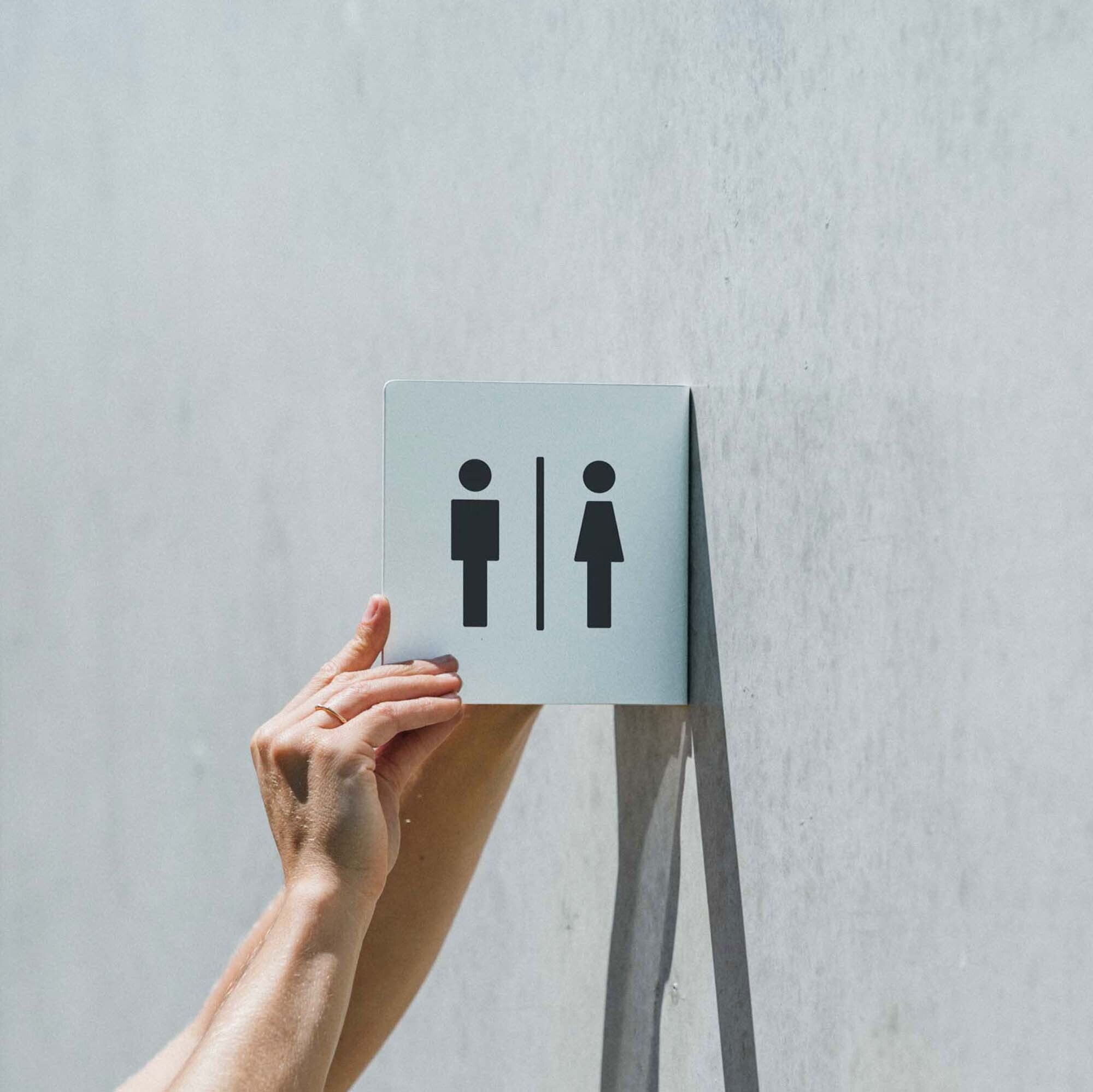 Bathroom Sign, Restroom Sign, Toilet Sign , Shop Sign