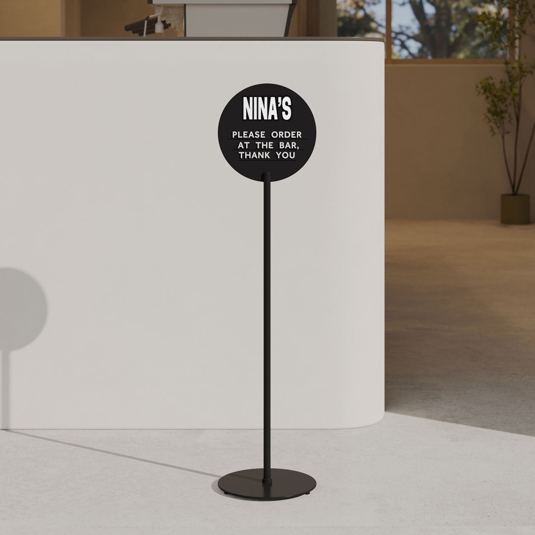 Standing Sign, Standing Sign Holder, Pedestal sign, free standing sign,