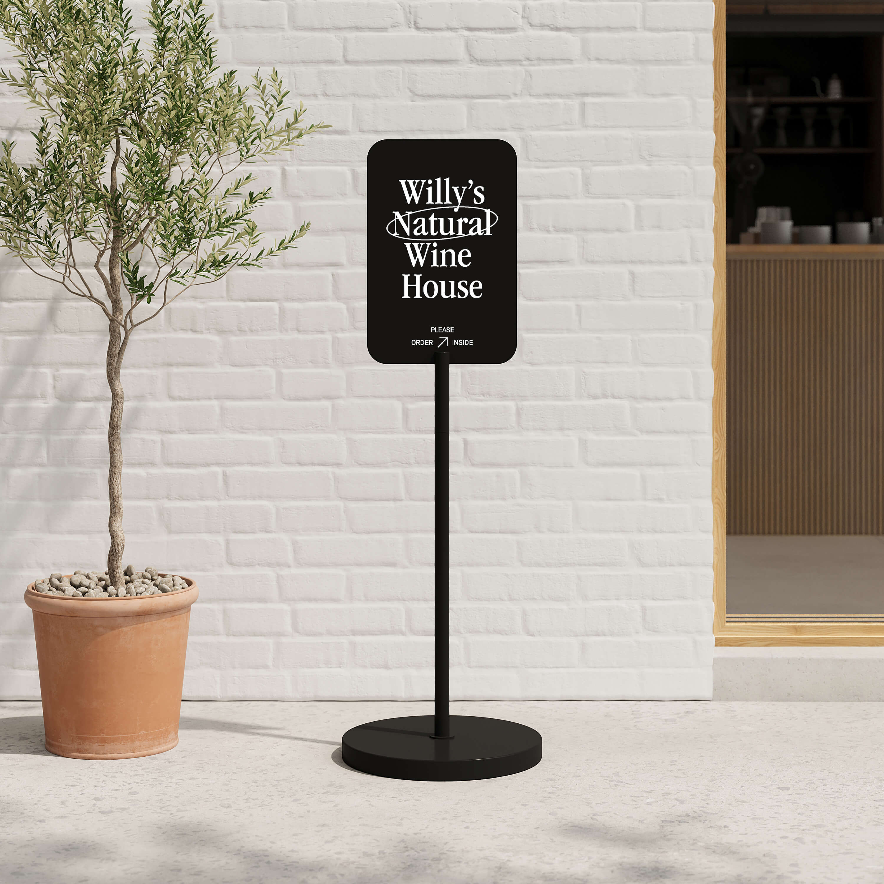 Standing Sign Holder, Free standing sign, Metal Sign Holder, Pedestal Sign