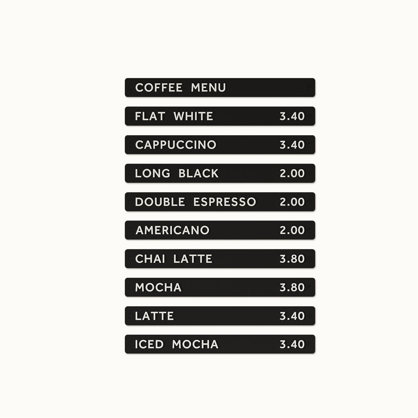 cafe menu board, coffee menu, menu board, letter board, menu display