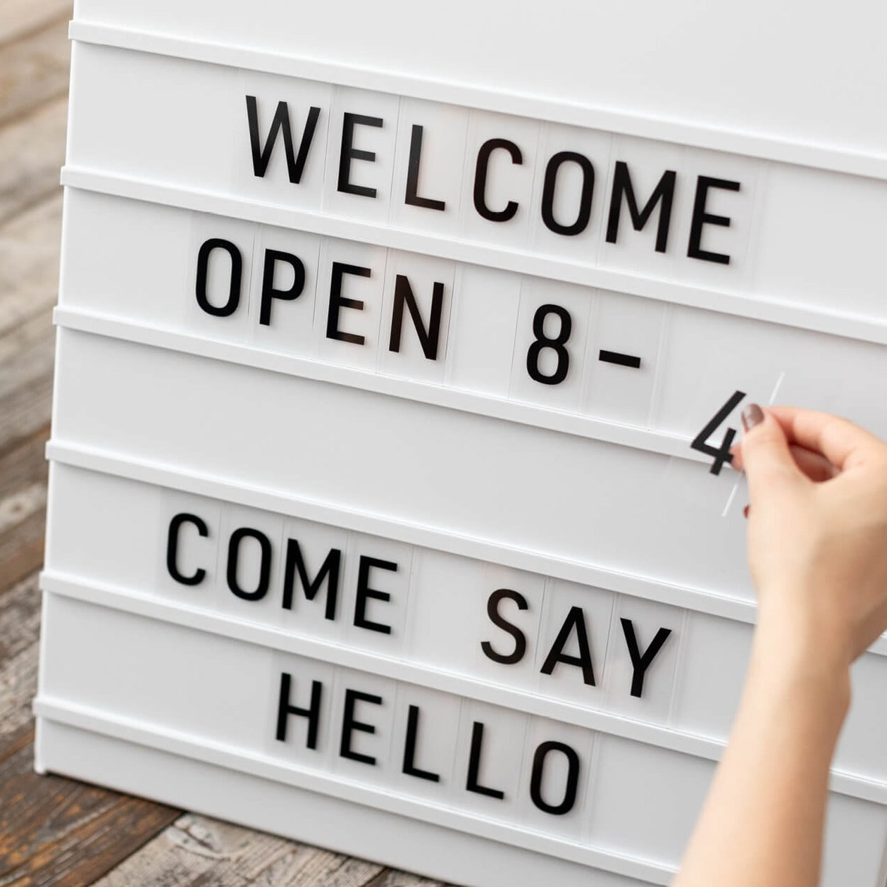 Letter a-frame sidewalk Sign