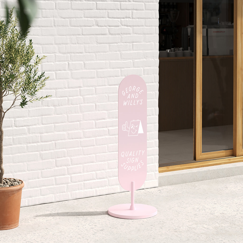 Standing Sign Holder, Free standing sign, Metal Sign Holder, Pedestal Sign
