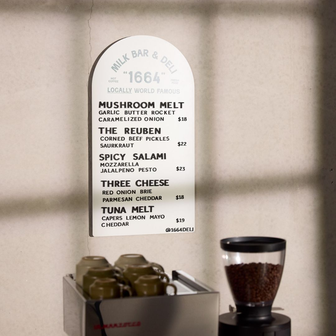 Arch Menu Display - George and Willy