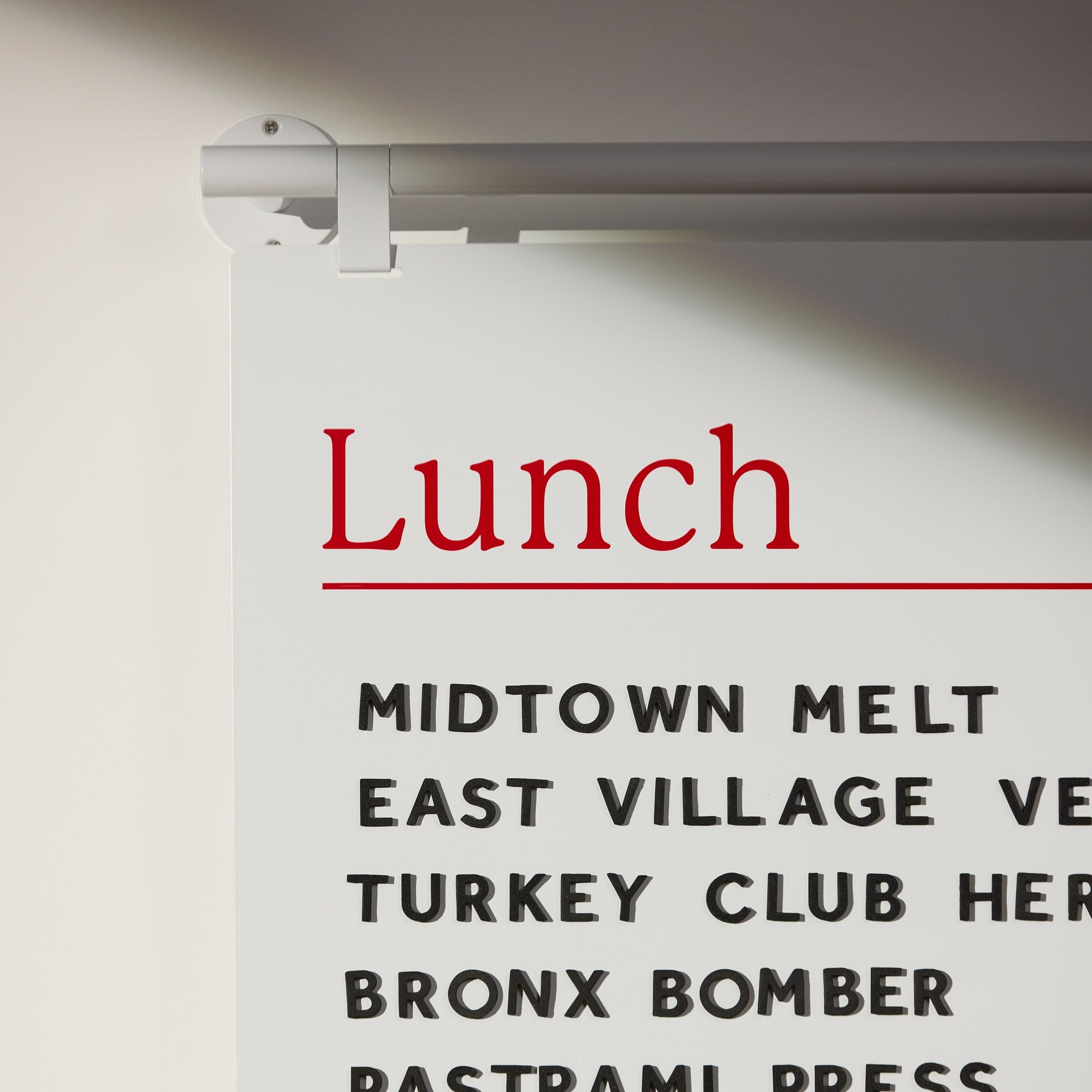 Ceiling Menu Board - George and Willy