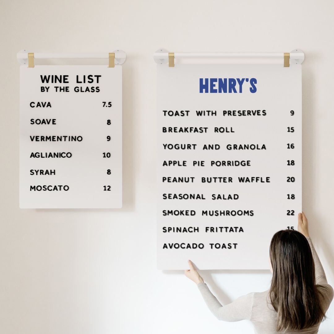 Hanging Menu Board - George and Willy