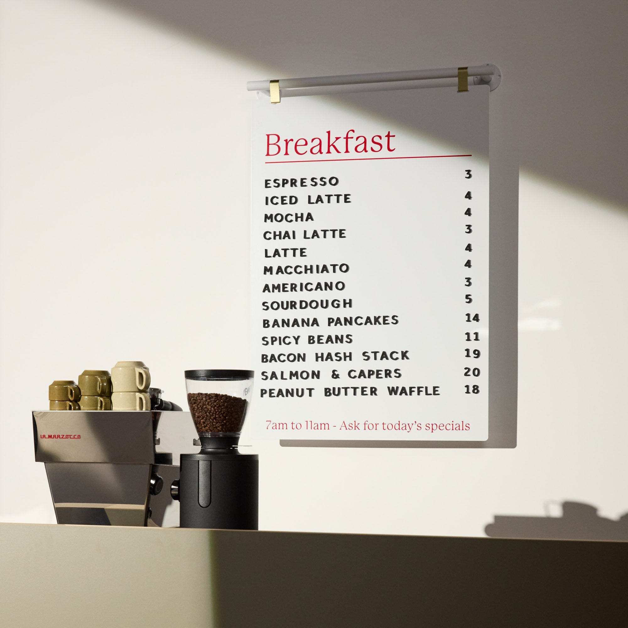 Hanging Menu Board - George and Willy
