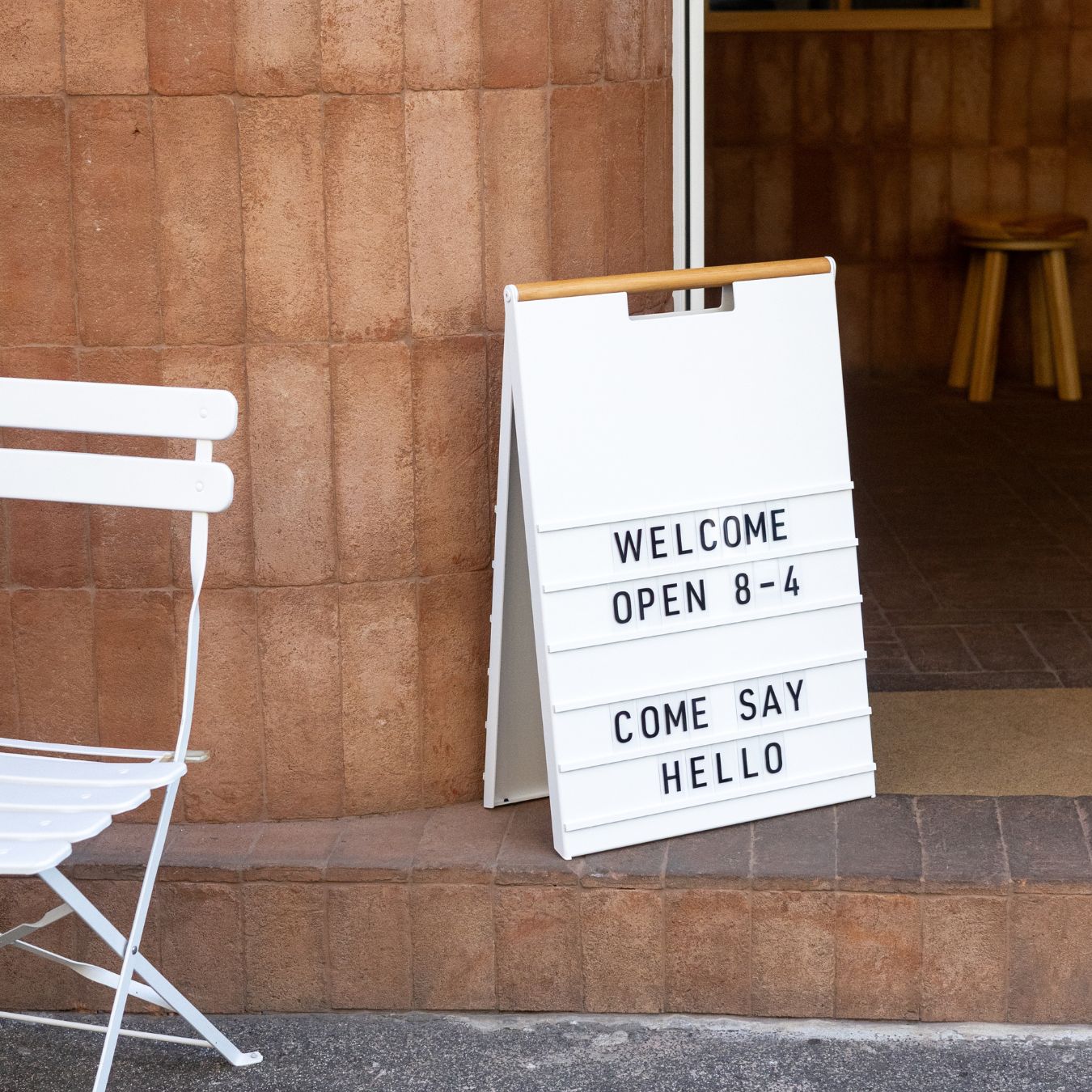 Letter Sidewalk Sign. - George and Willy