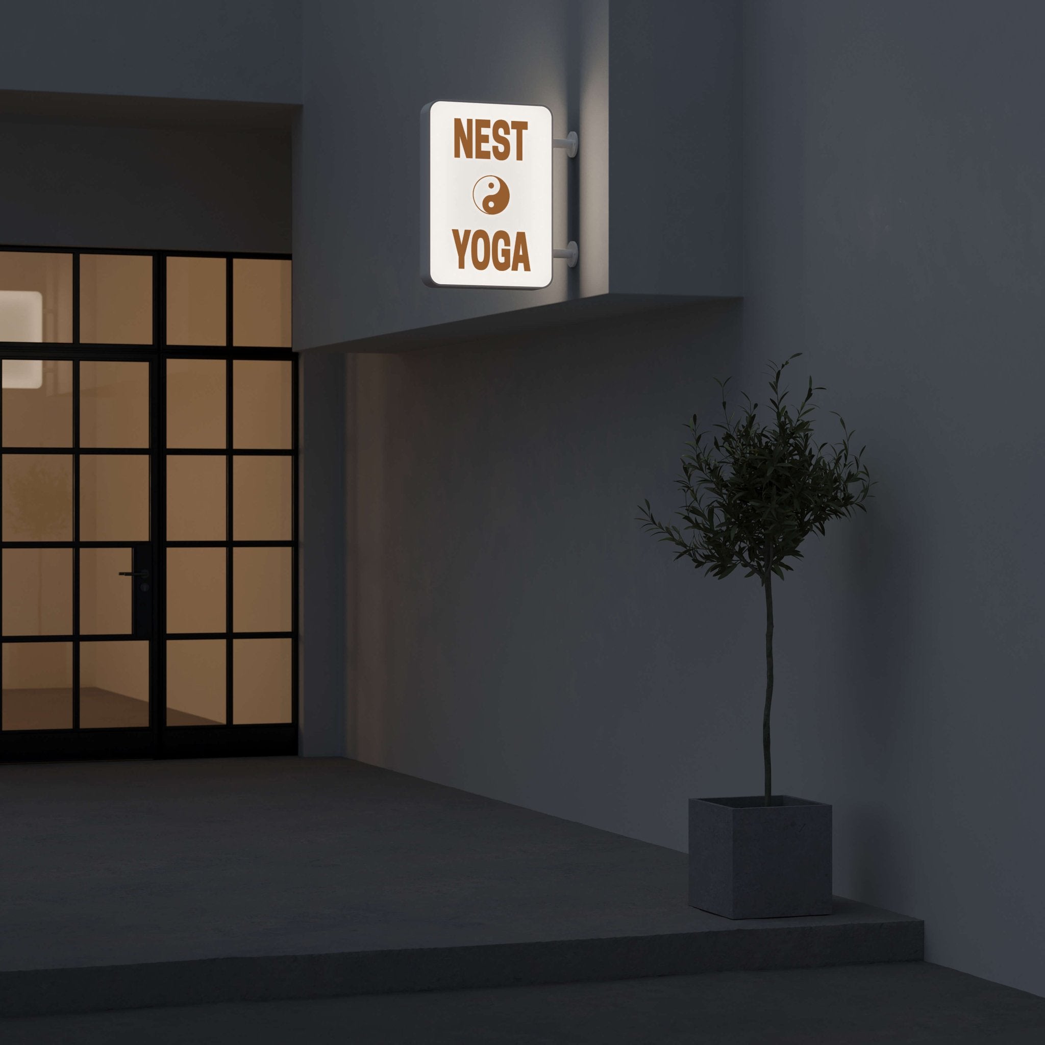 Rectangle Light Box Sign - George and Willy