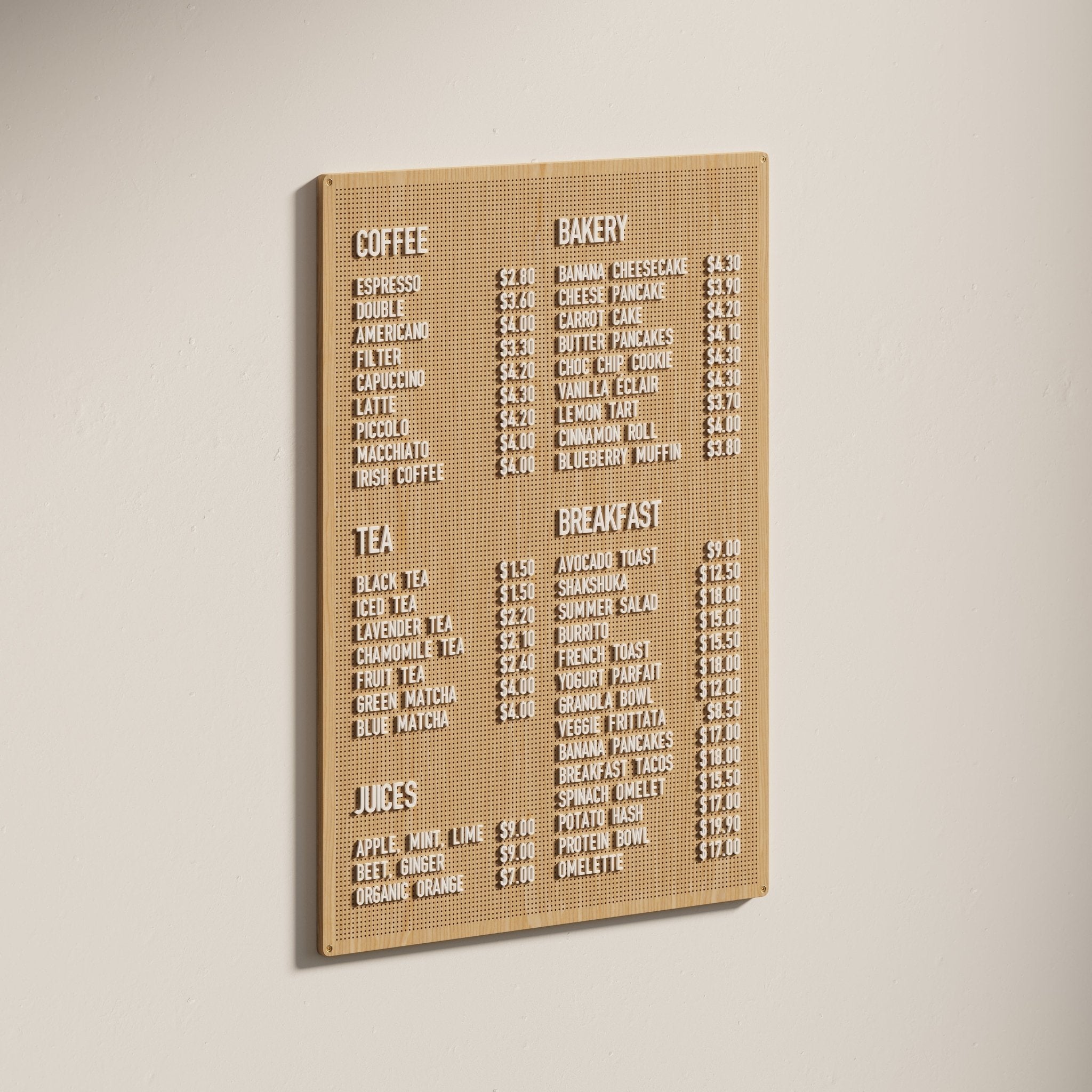Wooden Peg Letter Board - George and Willy