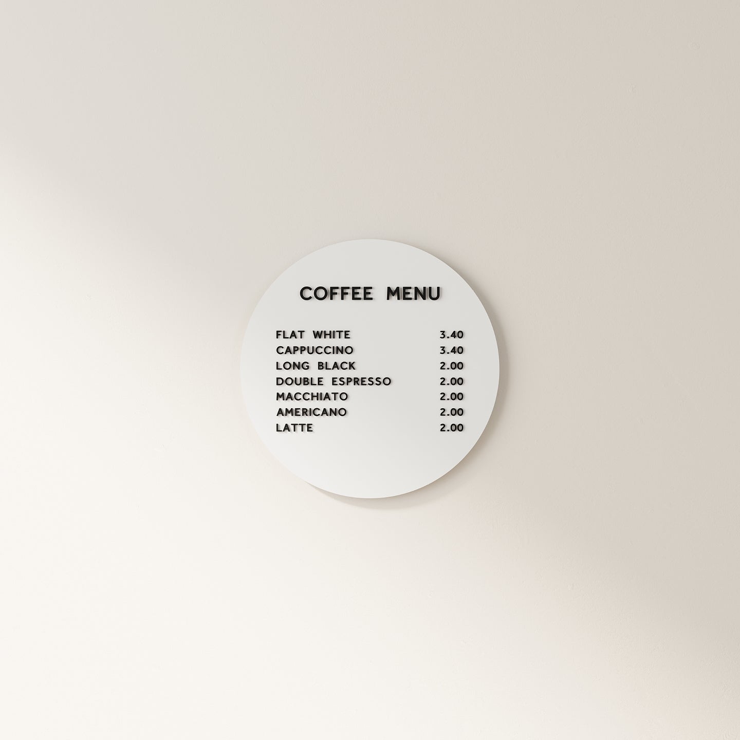 menu display, coffee menu, menu board, letter board, menu display
